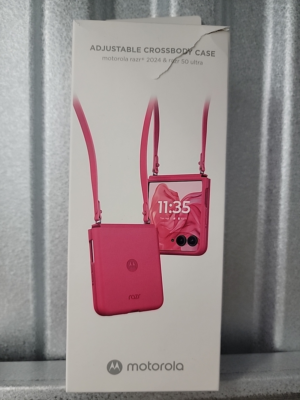 Motorola Adjustable Crossbody Case — Pink